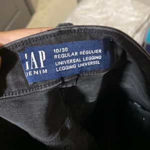 Black ripped gap jeans.